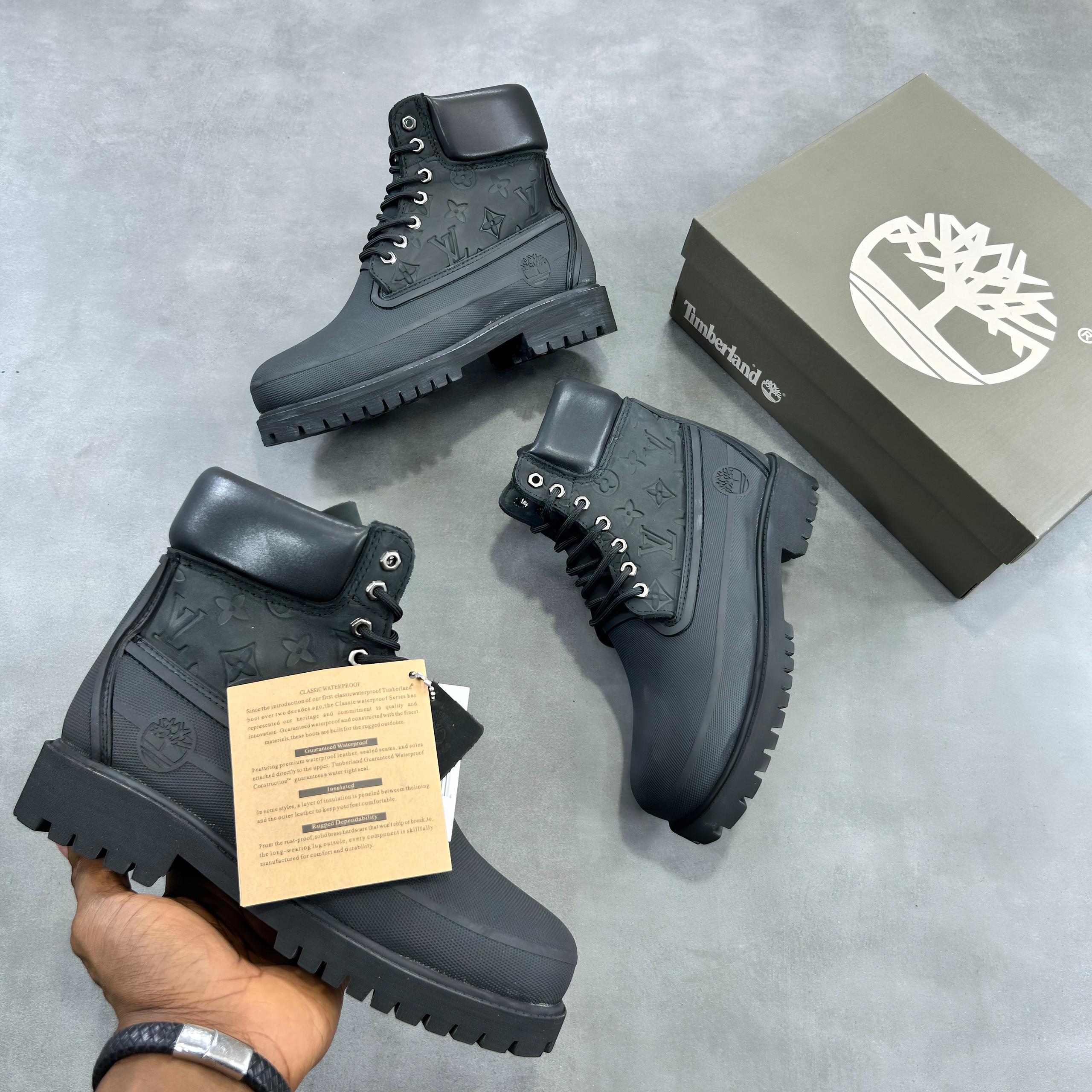 NEW LOUIS VUITTON TIMBERLAND  NUBUCK-RUB 6 INCH “PREMIUM WATERPROOF BOOT